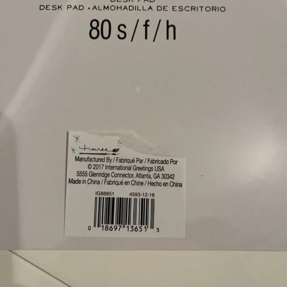 Note Pad / Desk Pad‎ / Floral Themed (80 sheets / new)